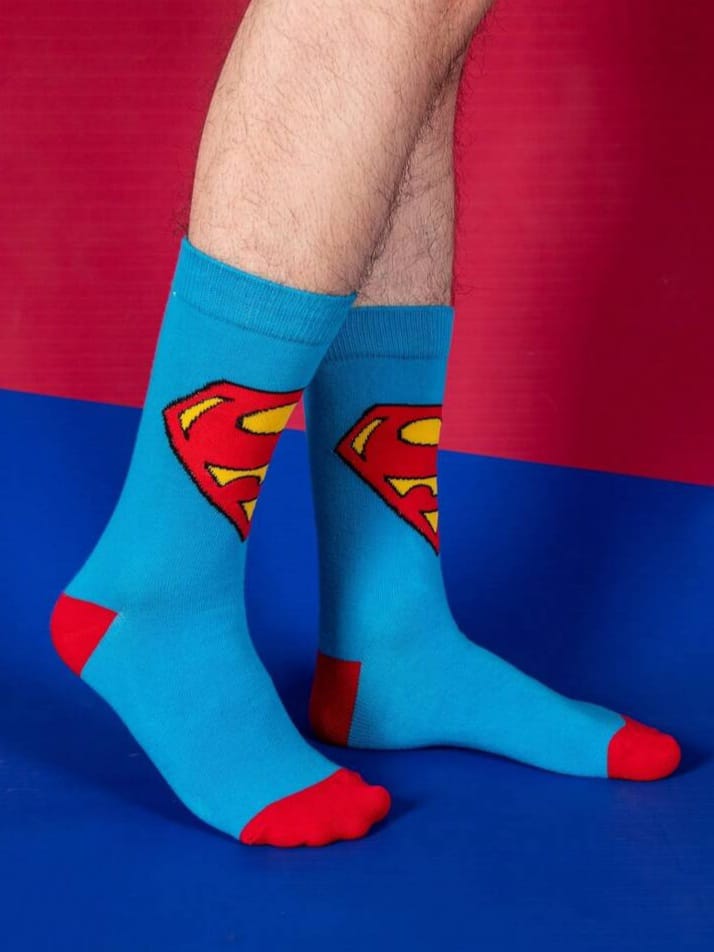 THEPAIR Superhero Logo Cartoon Animated Print Socks For Man